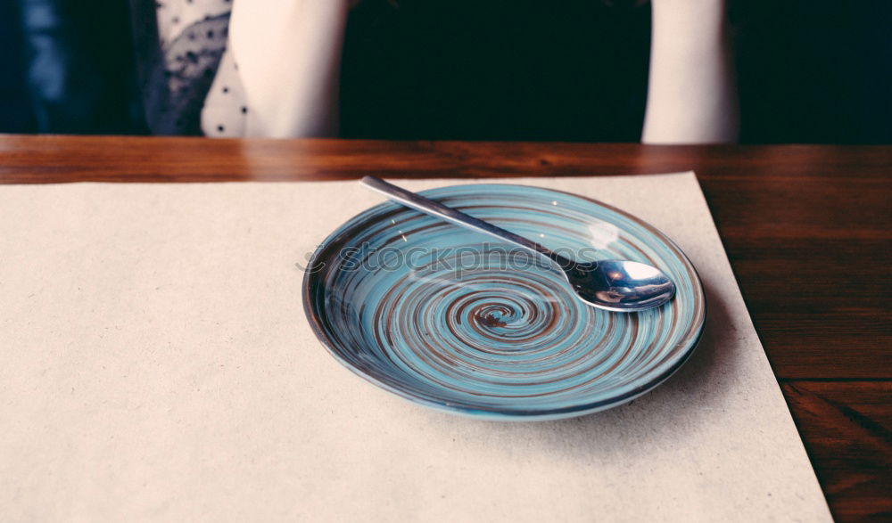 Image, Stock Photo Hand pouring milk to glass on iced espresso with copy space