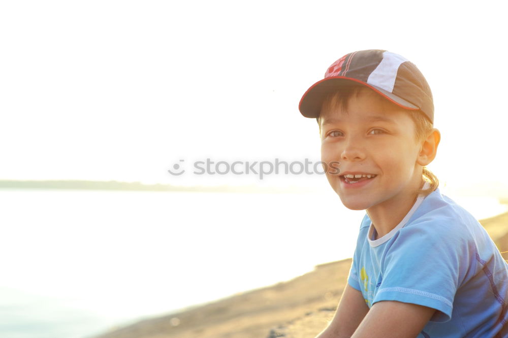 Similar – Image, Stock Photo Young teenager portrait at sunrise