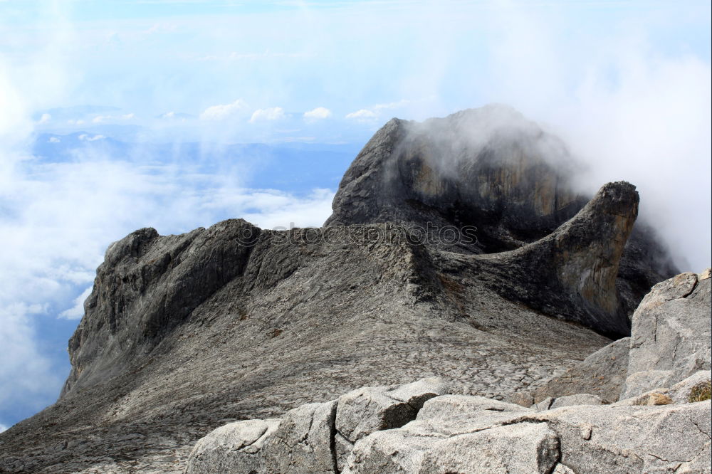 Similar – gratwandern Nebel Gipfel