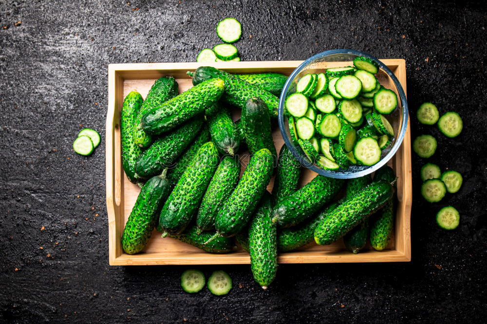 Similar – Pickling cucumbers with home garden vegetables and herbs