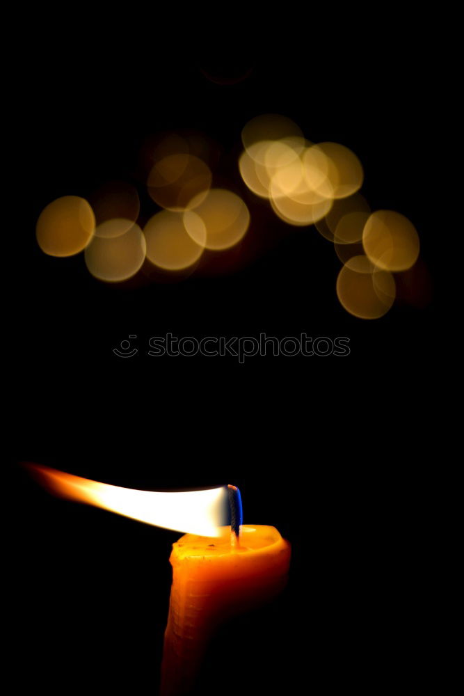 Similar – Image, Stock Photo Burning candle in a hand. Weak depth of field with blue background and some shine.