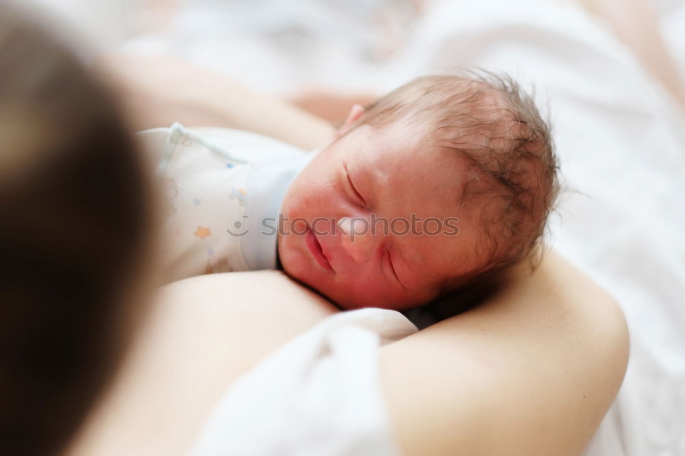 Similar – Image, Stock Photo newborn baby experiencing the world