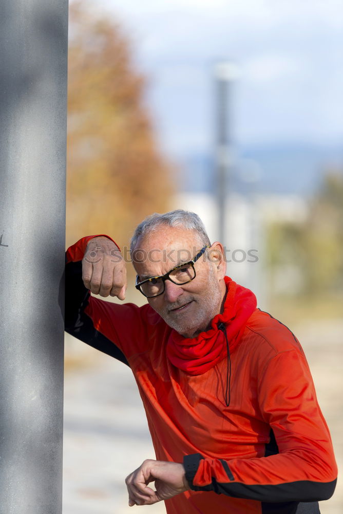 Handsome middle aged man in sports uniform