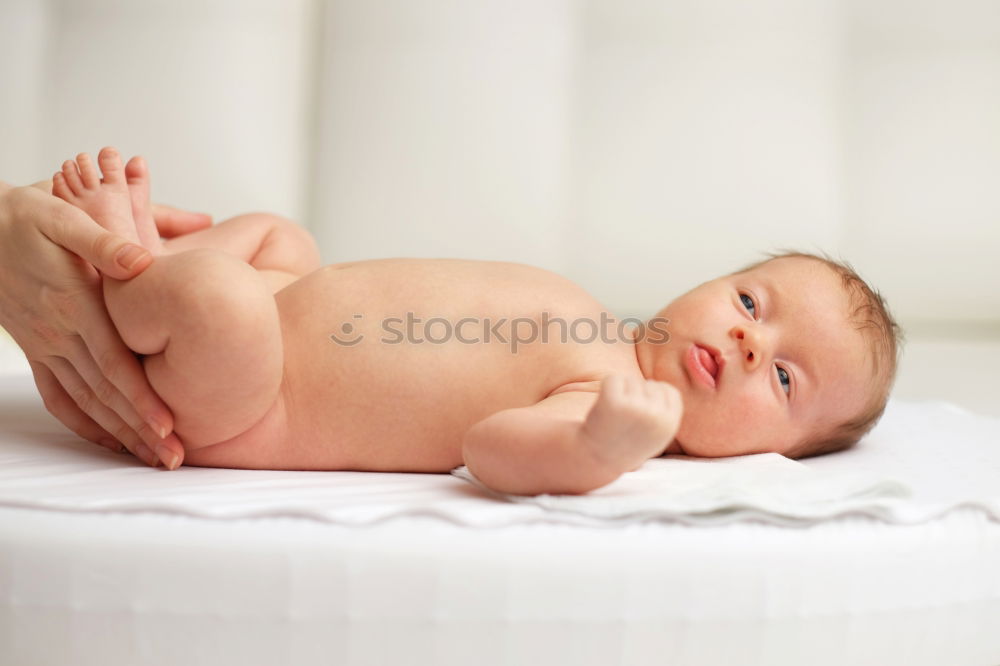 Similar – Baby with one years old getting out of bed