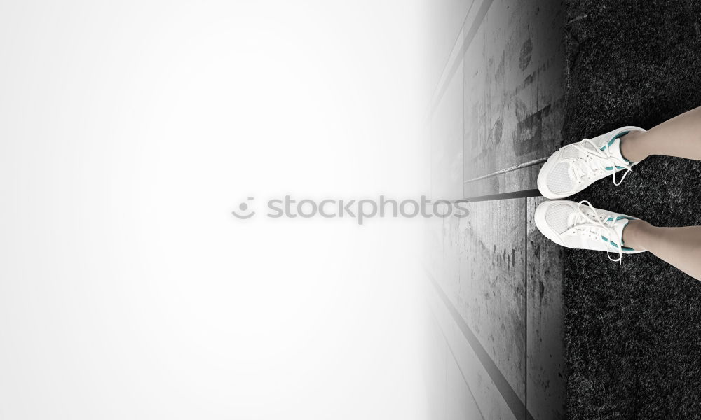 Similar – Image, Stock Photo Young athlete couple doing stretching exercise together