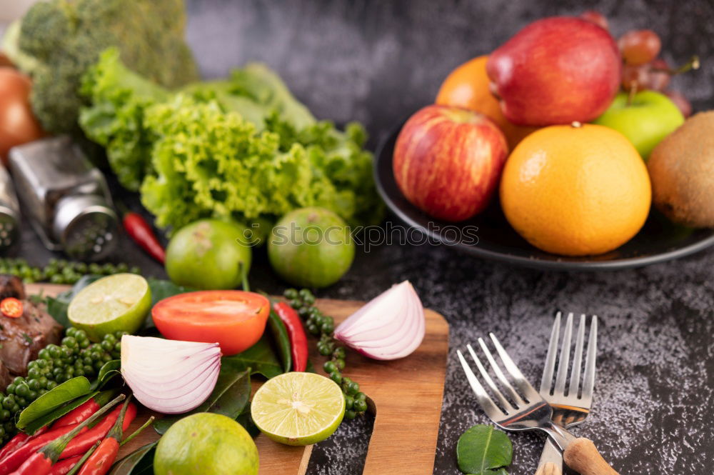 Similar – Cooking ingredients and utensils on table