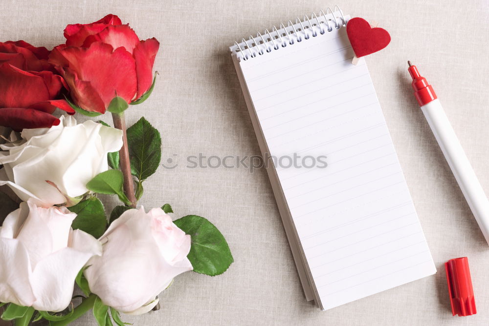 Similar – Female hands write greeting card with flowers