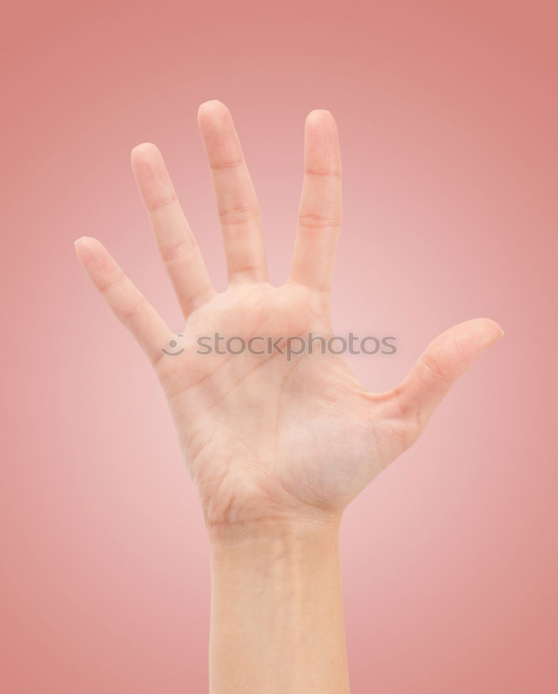 Similar – Hand of a woman showing her inner palm