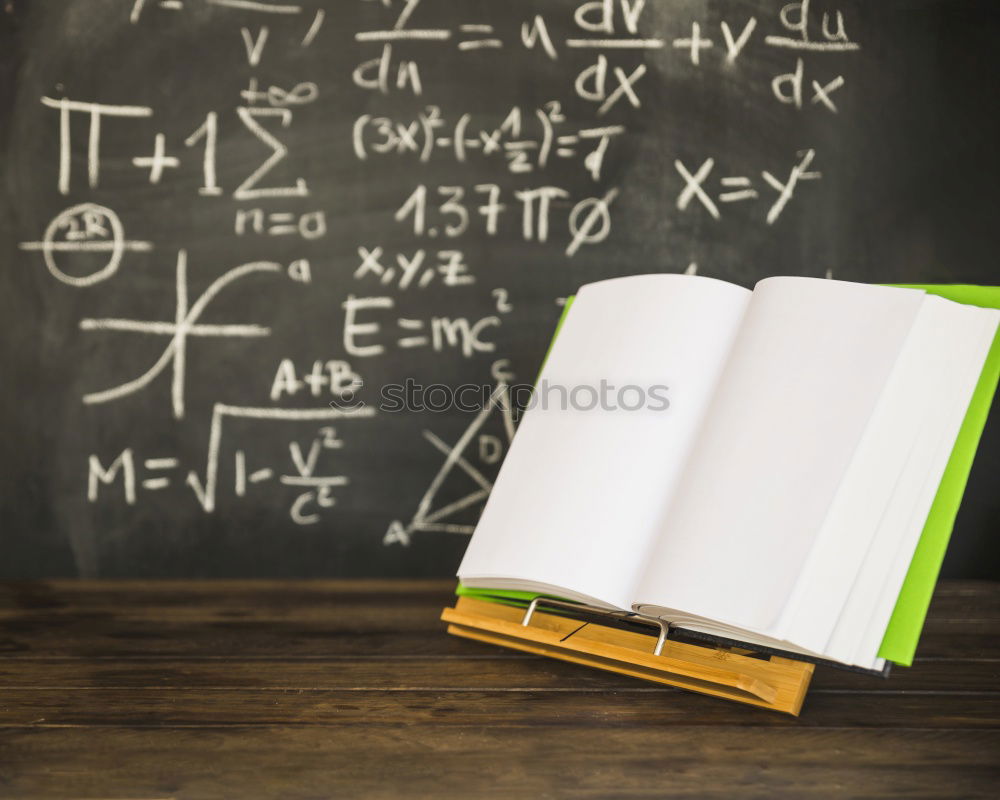 Similar – Education concept books on the desk in the auditorium