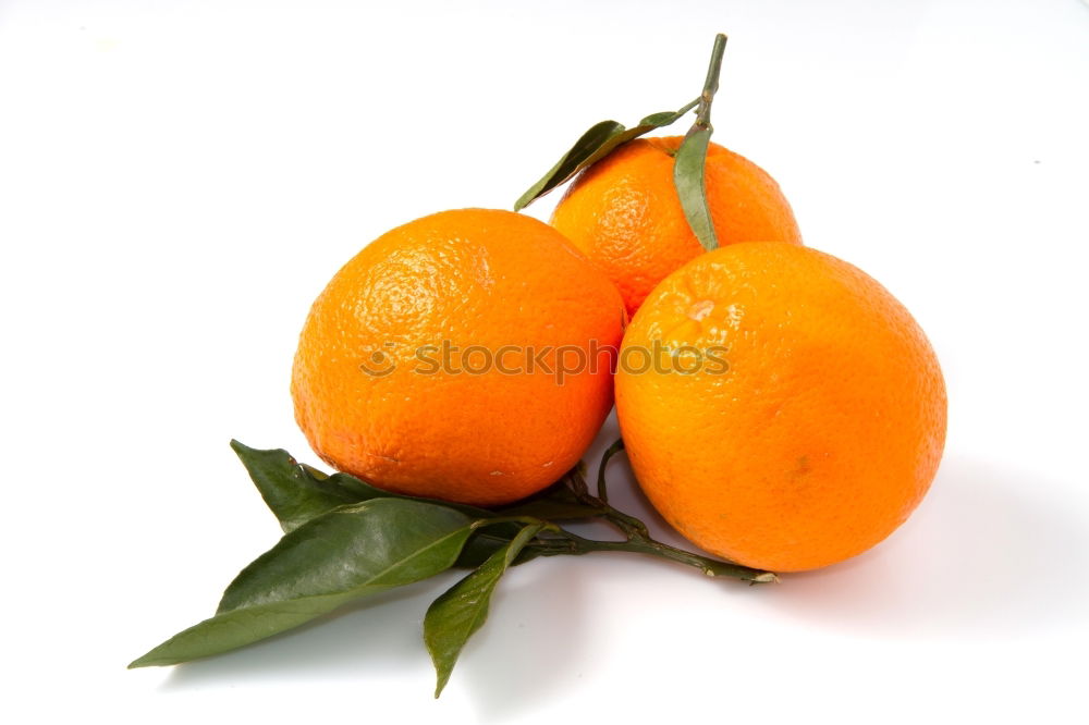 Image, Stock Photo Orange with leaf Fruit