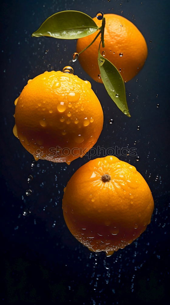 Image, Stock Photo Fresh oranges and glass with orange juice