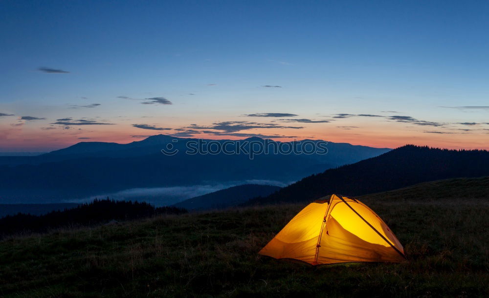 Similar – Image, Stock Photo Tent and bike in mountains