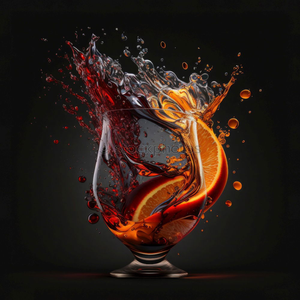 Similar – Image, Stock Photo Negroni cocktail (old fashioned)