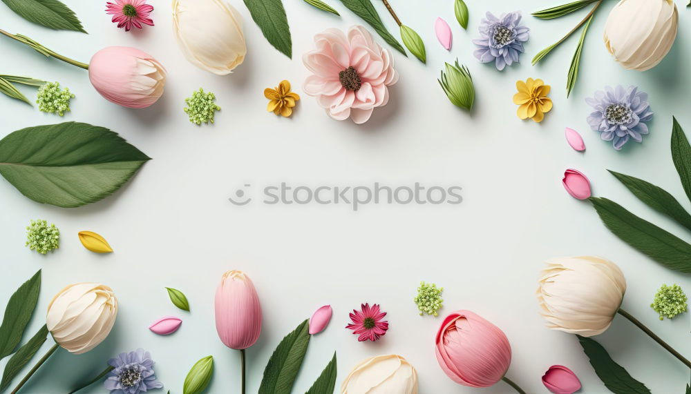 Beautiful flowers on Shabby Chic background