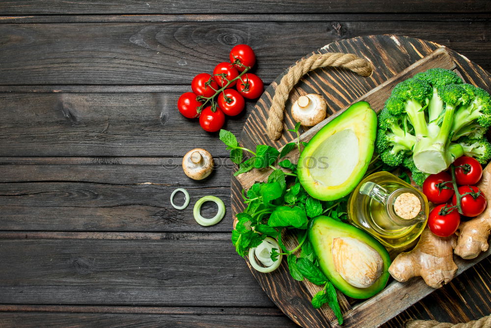 Similar – Image, Stock Photo Vegetable ingredients for tomato sauce