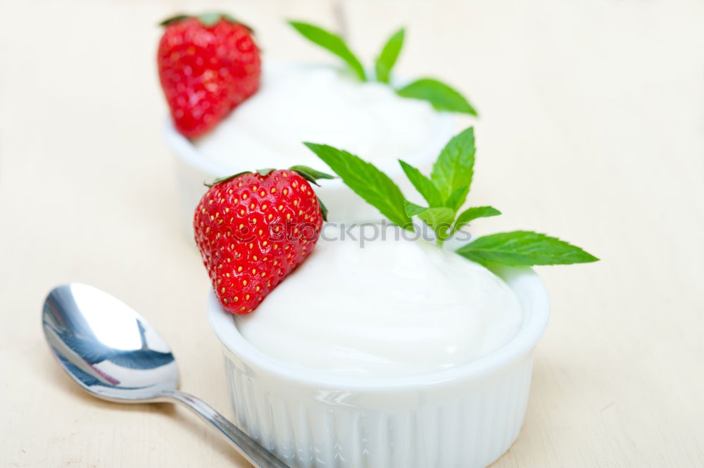 Similar – Image, Stock Photo raspberry yoghurt Yoghurt