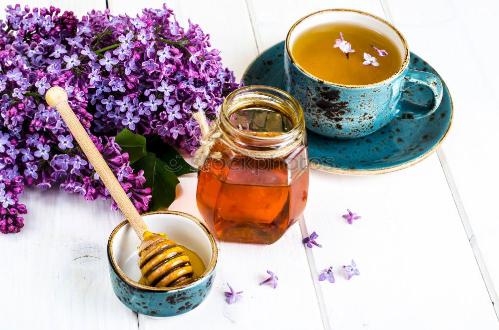 Tea with lilac flavor tea