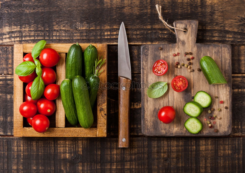 Similar – Cooking ingredients and utensils on table