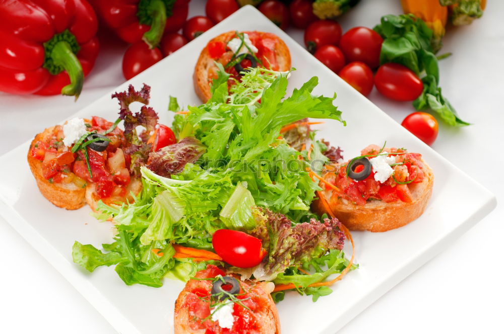 Similar – Image, Stock Photo Delicious grilled vegetables on a white plate