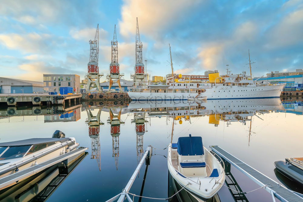 Similar – Image, Stock Photo Cuxhaven shrimp cutter in the harbour