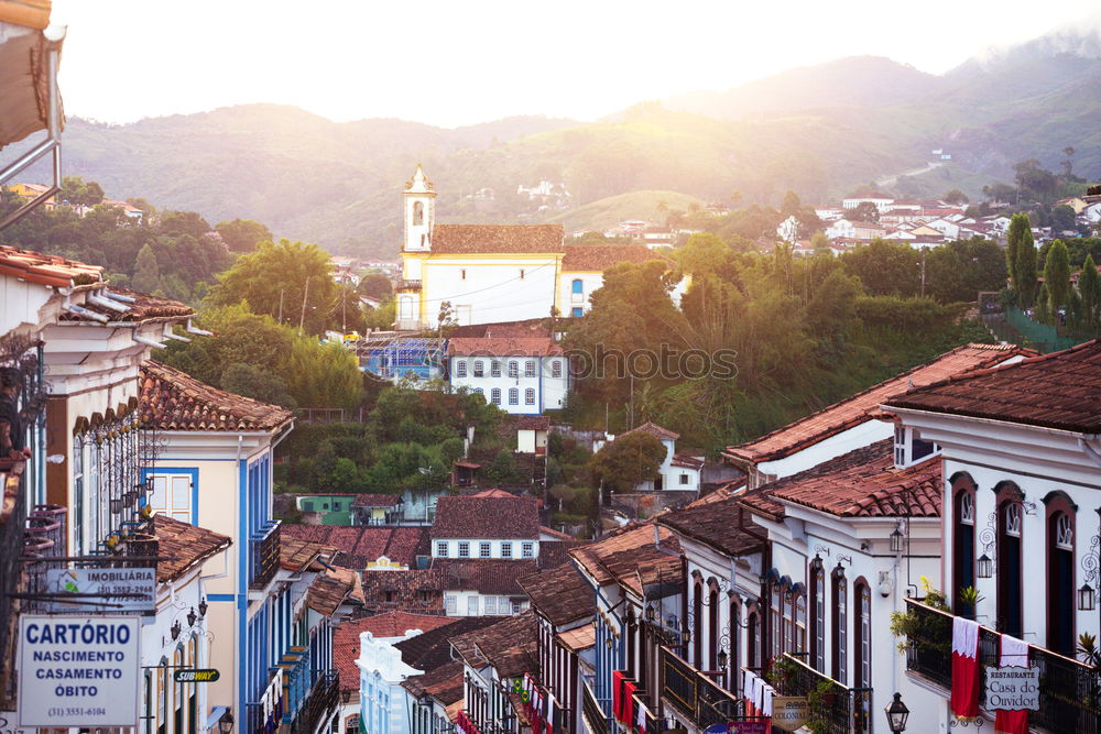 Similar – Image, Stock Photo Panecillo hill over Quito’s cityscape in Ecuador