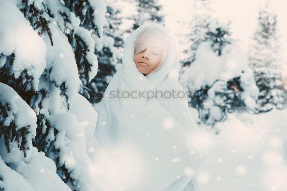 Similar – Winter Young woman