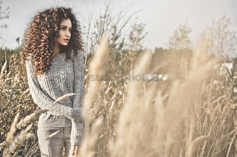 Similar – Image, Stock Photo Girl Sitting in fields with a camera