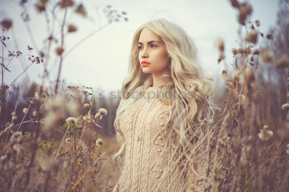 Similar – Image, Stock Photo Young woman alone in the forest