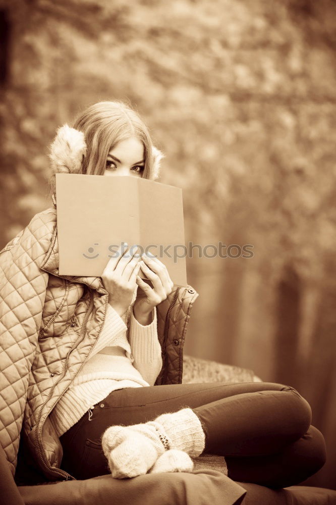 Similar – Image, Stock Photo Exchanging news. Feminine