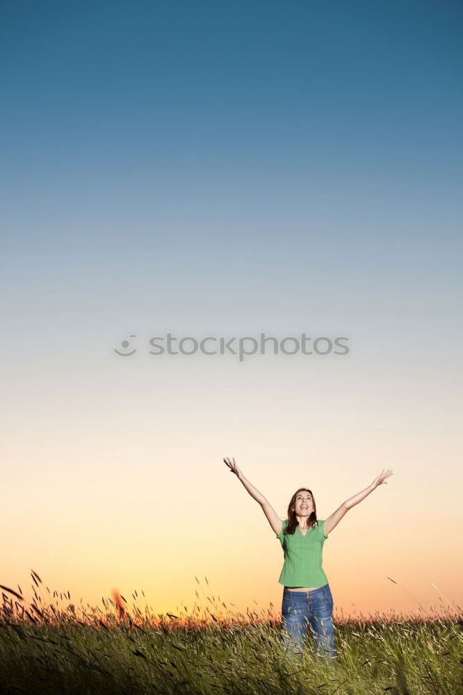 Similar – Image, Stock Photo Woman posing in yoga pose