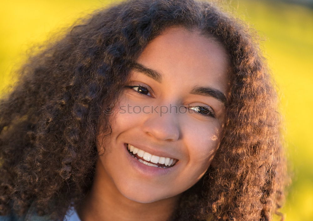 Similar – Image, Stock Photo cheerful black afro woman outdoors