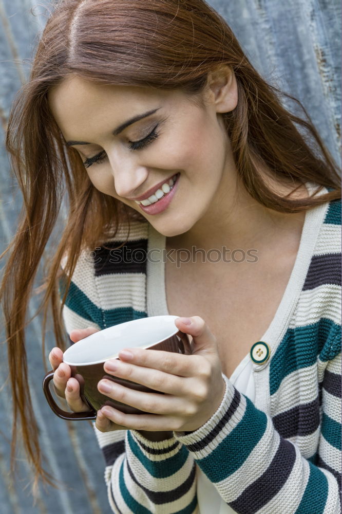 Similar – Image, Stock Photo young woman sitting at home sofa using mobile phone