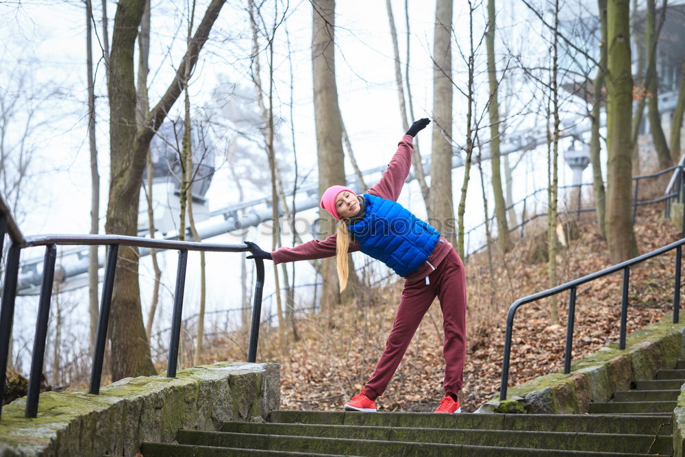 Similar – Image, Stock Photo blonde woman running in park