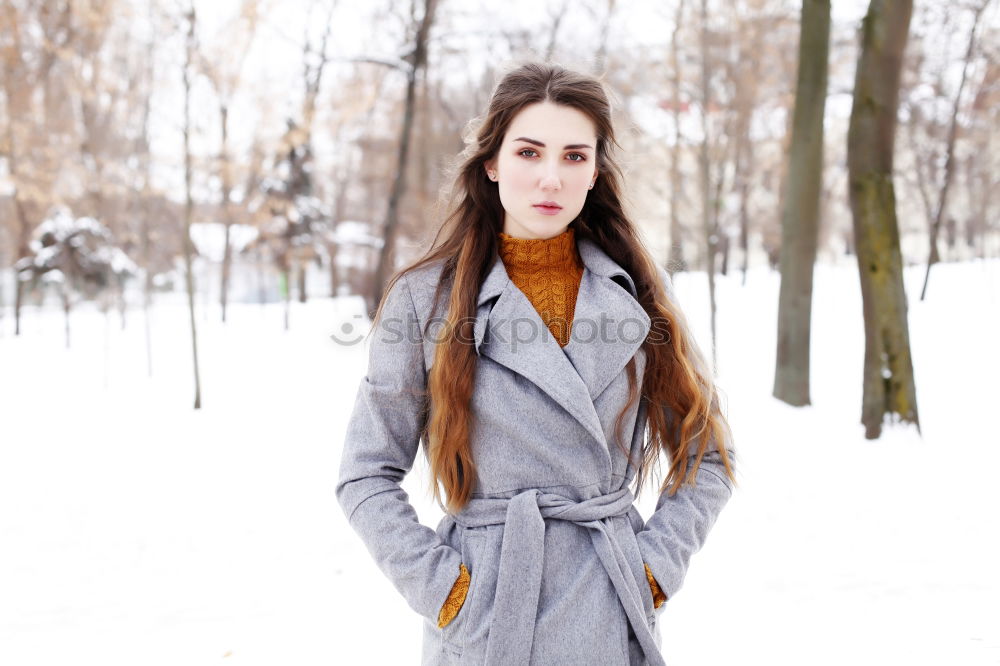 Similar – young woman in the autumn forest