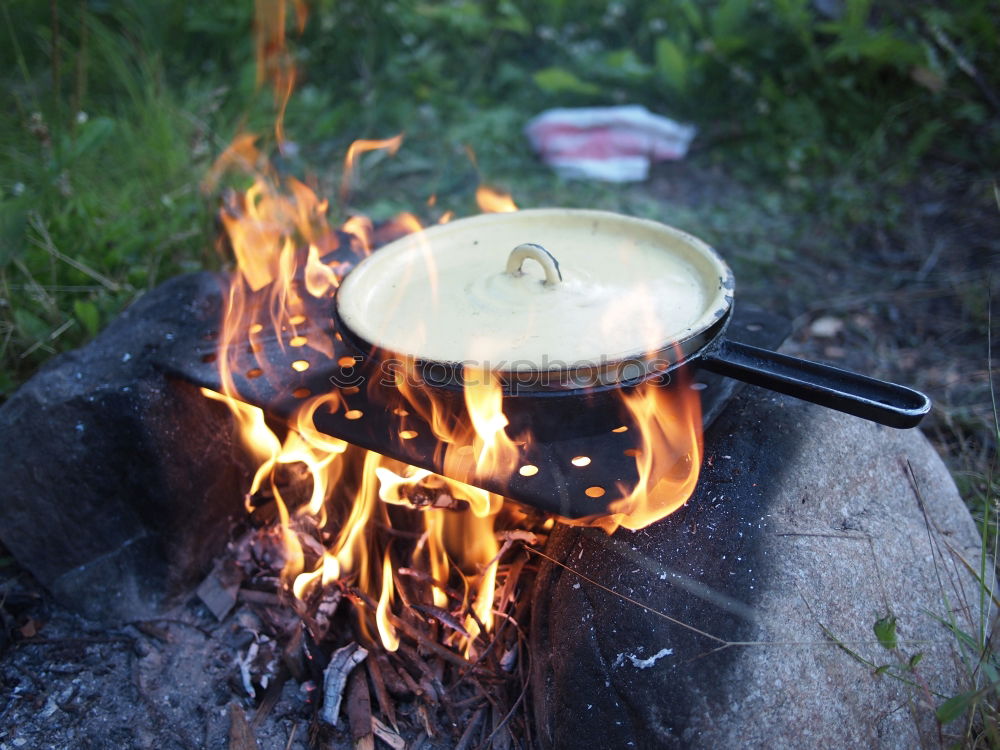 Similar – Image, Stock Photo fire in the earth Food