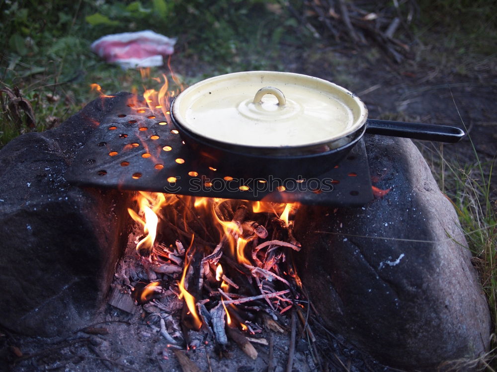 Image, Stock Photo fire in the earth Food