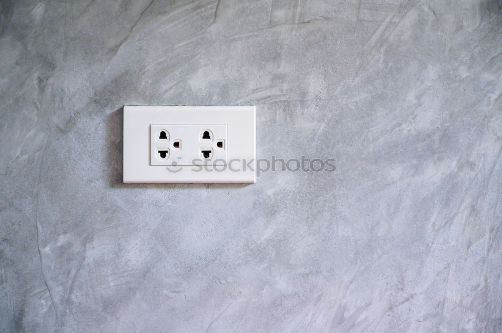 Similar – Image, Stock Photo Temporary socket and light switch on a construction site. Rough plaster