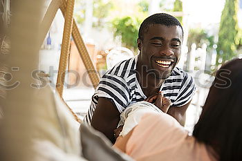 Similar – Image, Stock Photo Company of young black people on street