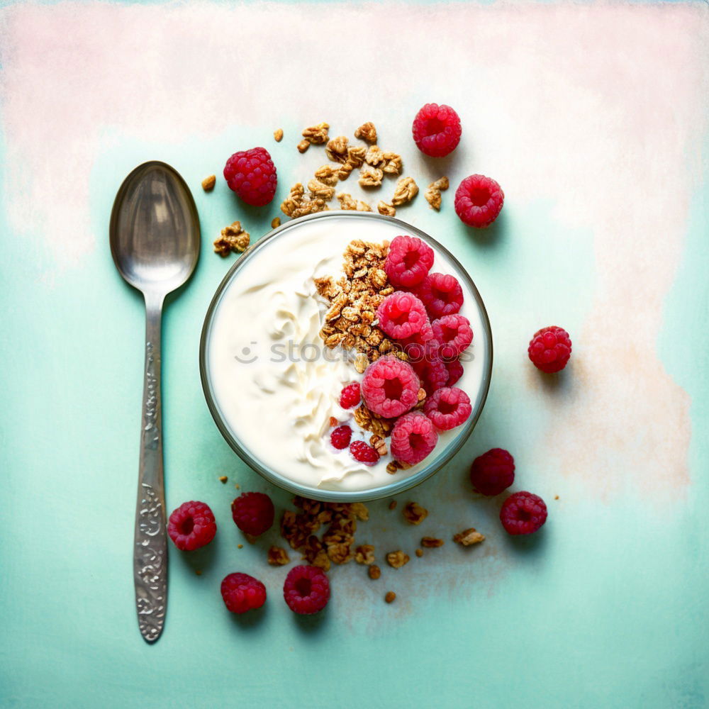 Similar – Image, Stock Photo Breakfast with berries from above