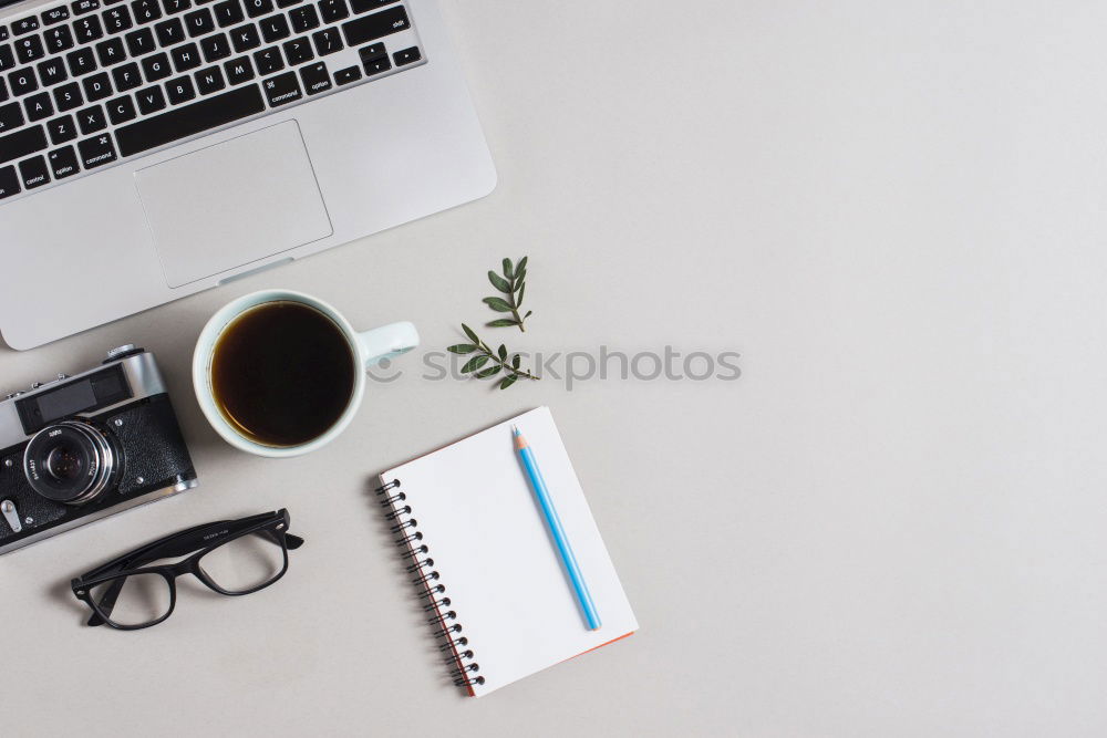 Image, Stock Photo Creative flat lay photo of workspace desk