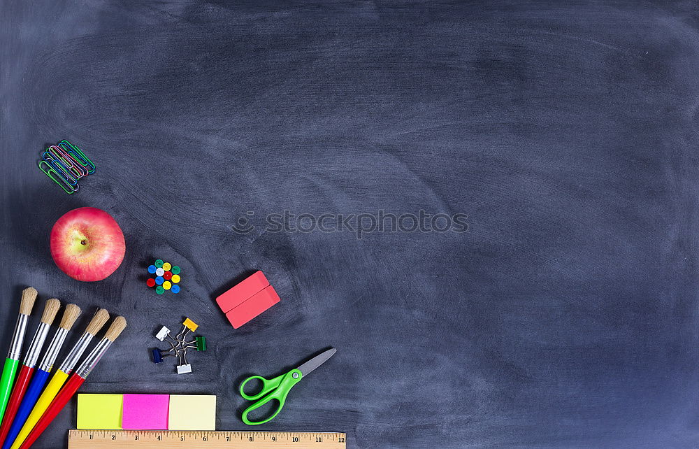 Similar – Image, Stock Photo Office supply on the wooden background