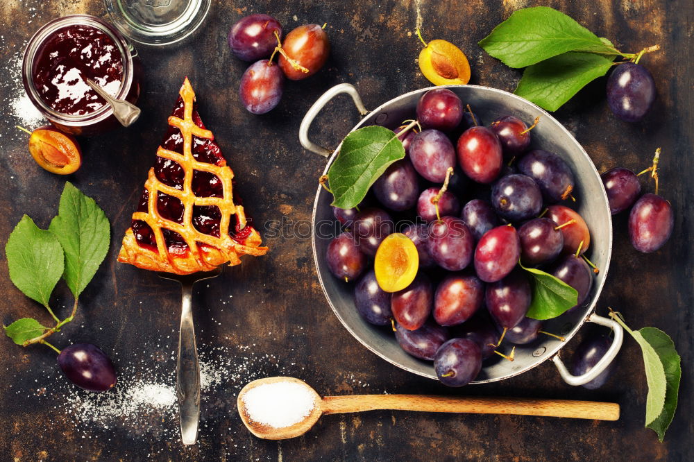 Similar – Image, Stock Photo Fresh plums with leaves