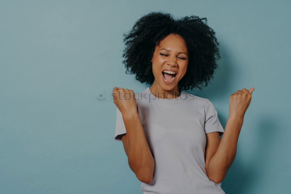 Similar – Ethnic woman making faces