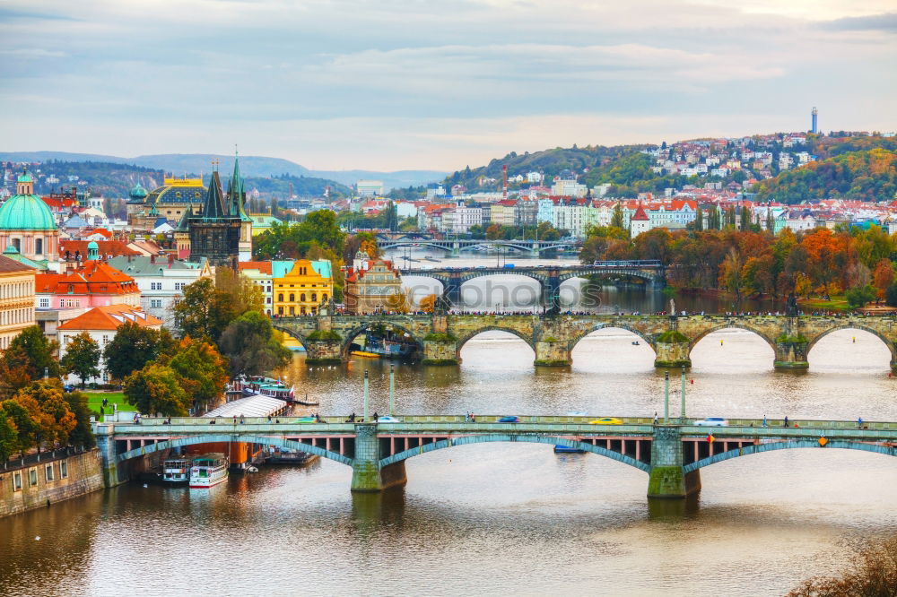 Similar – Image, Stock Photo MOLDAU Prague The Moldau