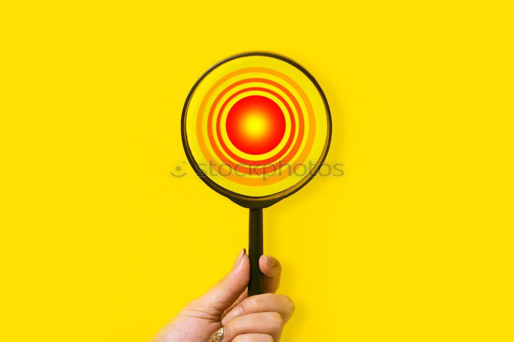 Similar – Magnifying glass on yellow background