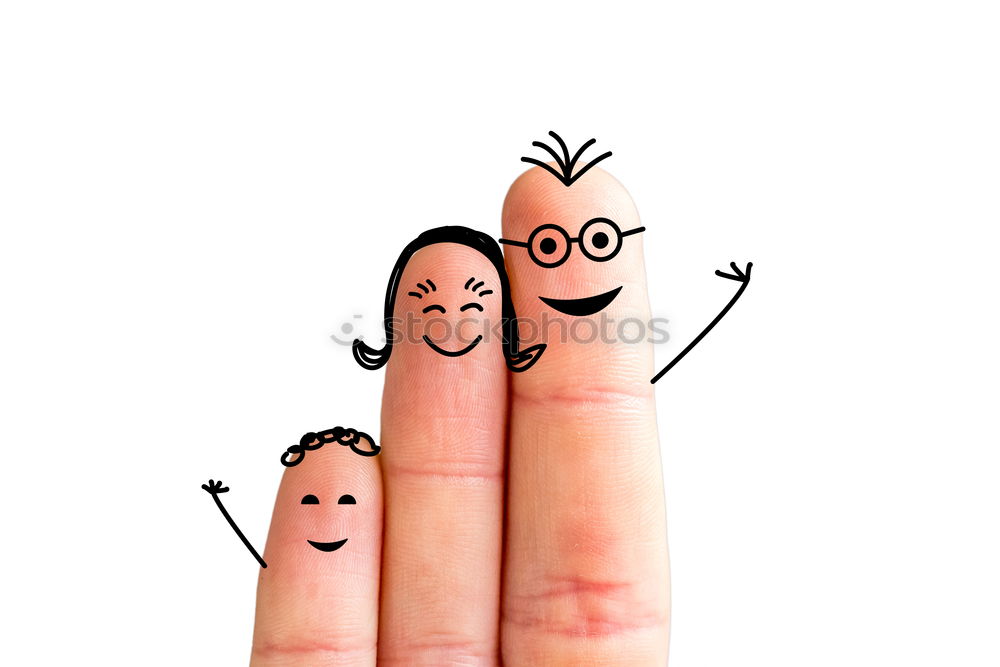 Similar – Image, Stock Photo Fingers forming a happy family
