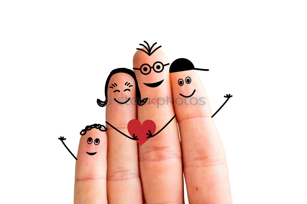 Similar – Image, Stock Photo Fingers forming a happy family