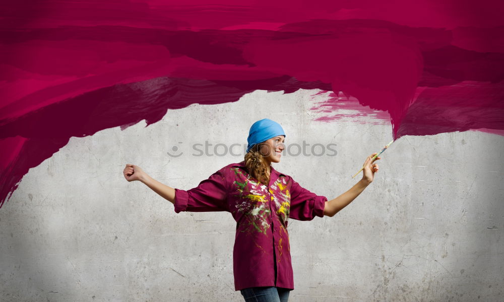 Similar – Image, Stock Photo Young cheerful woman with winter clothes