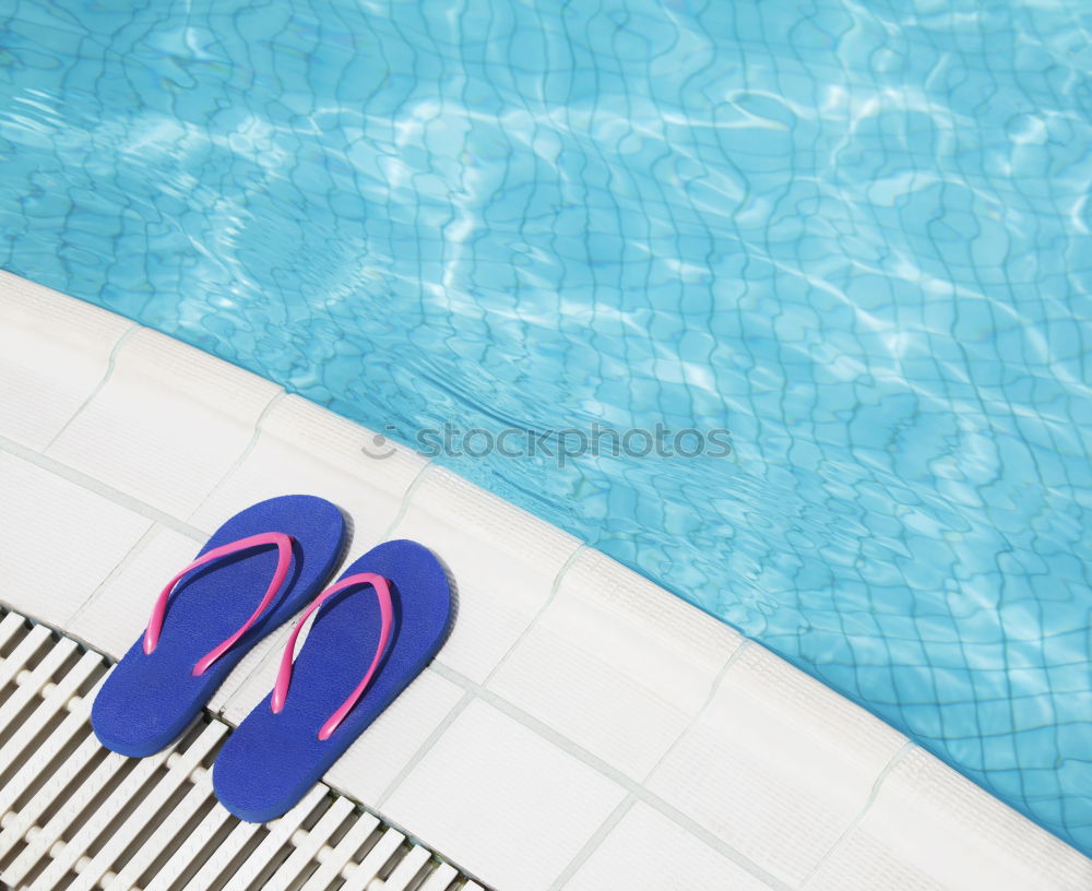 Similar – Man feet in the pool water