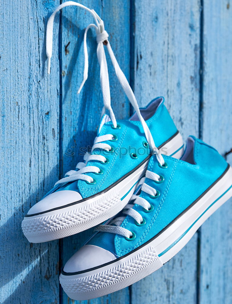 Similar – Image, Stock Photo male blue textile sneakers